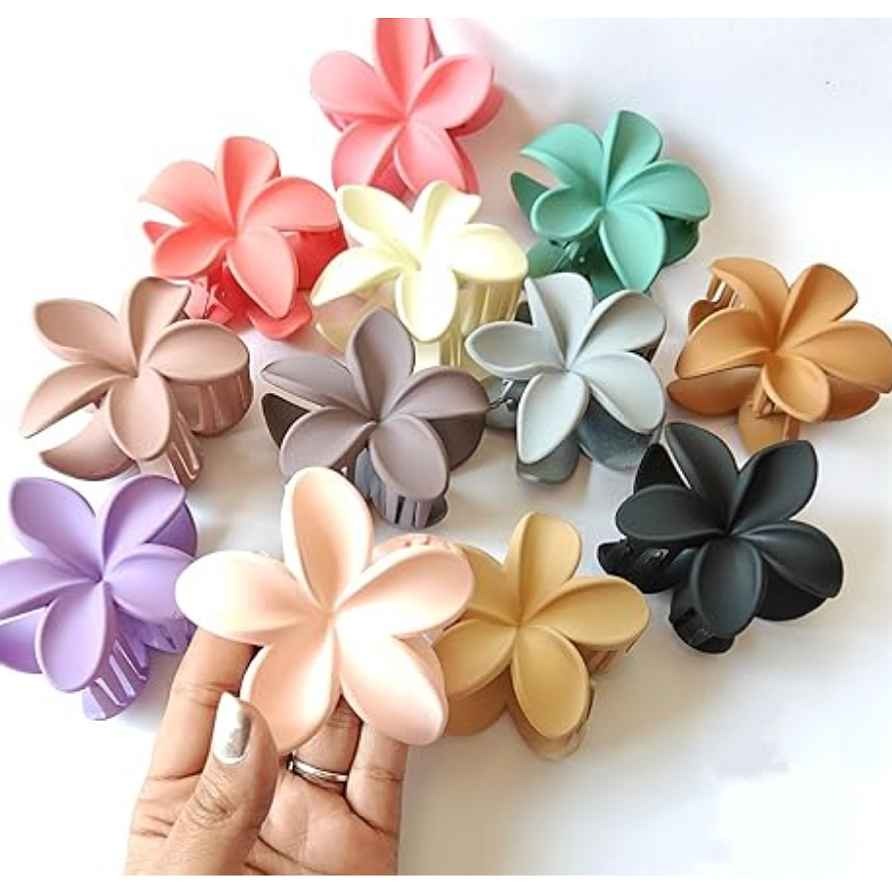Matte floral hair clips each Rs 12 ( moq 24 )